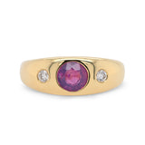 1.07ct Rey Round Purple Sapphire and Diamond Ring