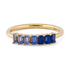 Emerald Cut Demi Sapphire Band