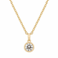 Diamond Bezel Pendant Necklace