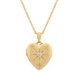 Diamond Heart Locket Necklace