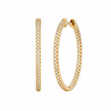 Inside Out Pavé Diamond Hoops