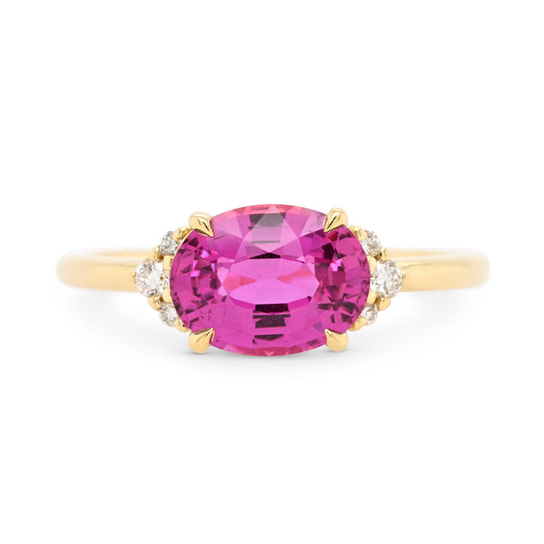 2.18ct Lena Pink Sapphire & Diamond Ring - Valerie Madison