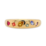 Kaleido Rainbow Gemstone Wedding Band