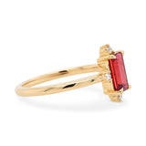 1.01ct Roma Merlot Red Sapphire Compass Diamond Ring