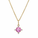 Roma Pink Sapphire & Diamond Pendant Necklace