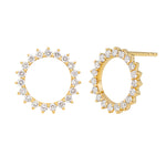 circle diamond earrings