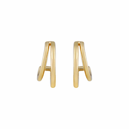 Split Gold Hoops