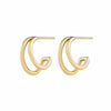 Split Gold Hoops