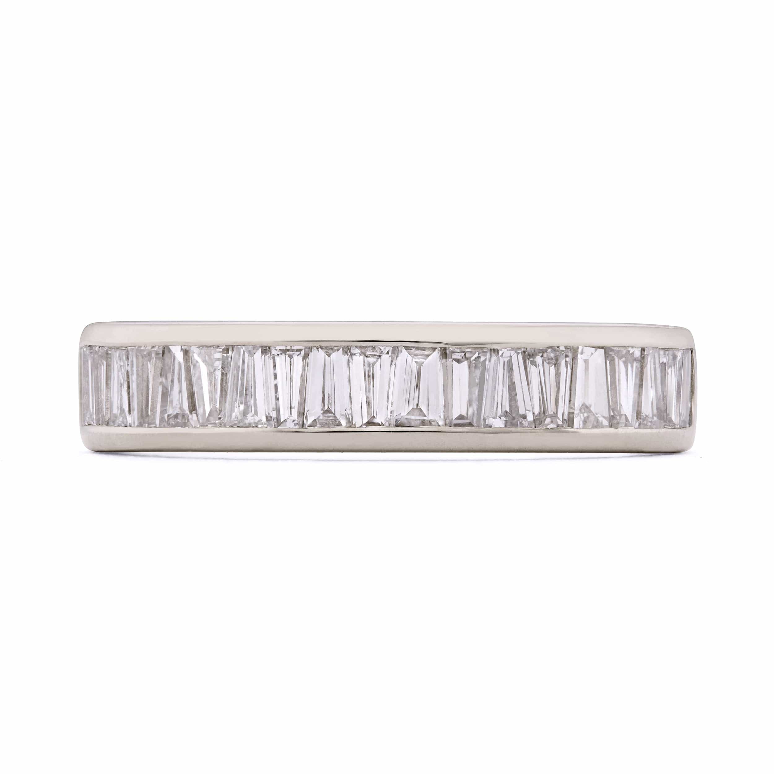 Tapered Baguette Wedding Band