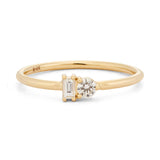 Diamond & Diamond Baguette Ring