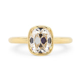 2.0ct Bezel Cushion Lab Grown Diamond Engagement Ring