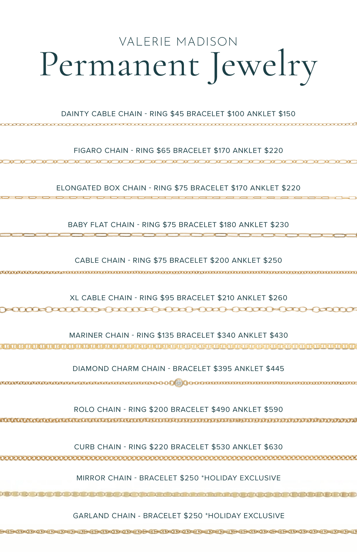 Available Chain Styles