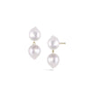 White Space Double Akoya Duo Earrings