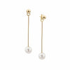 White Space Pearl Swing Earrings