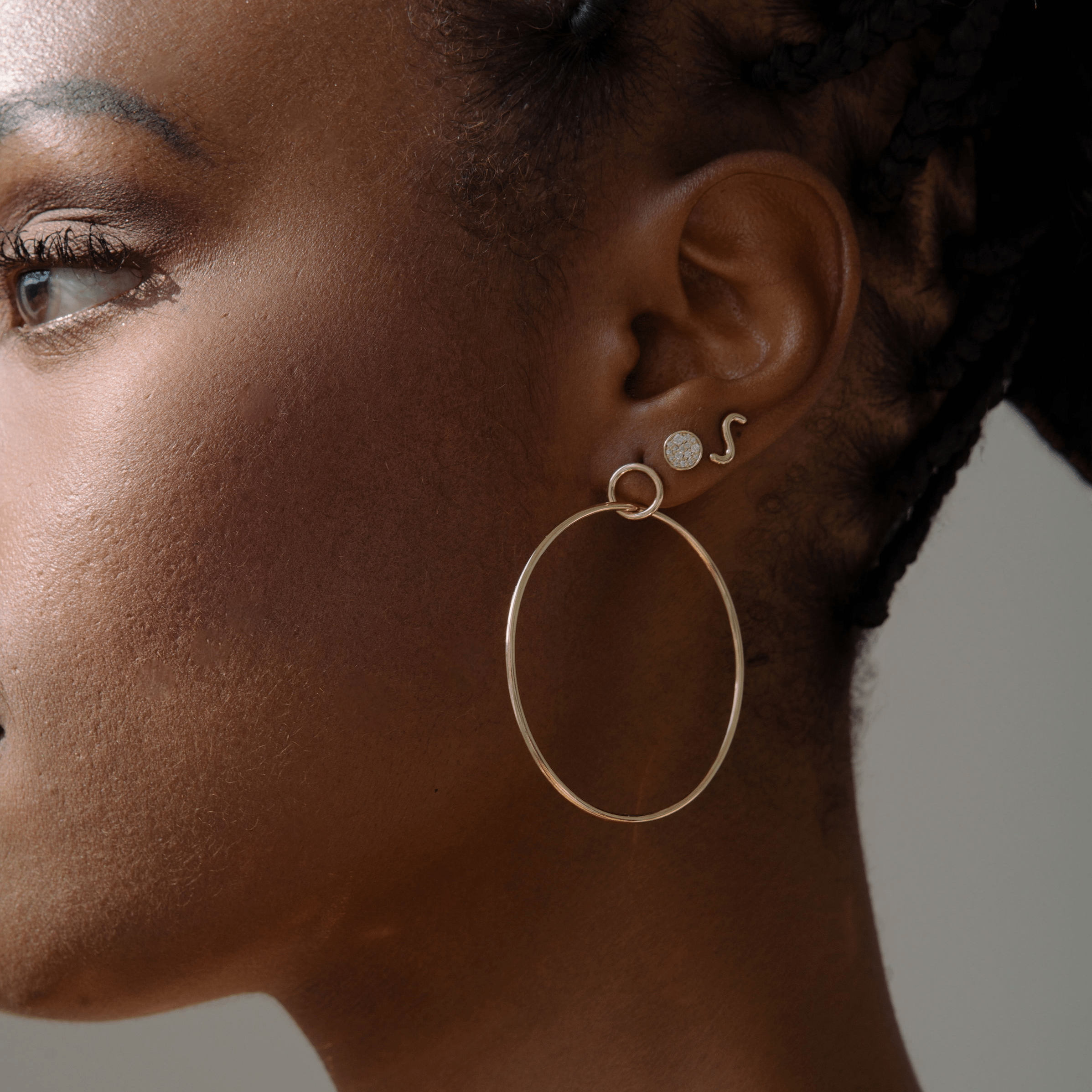 Double hoop 2025 earrings large