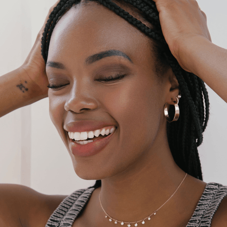 14K Gold Large Tapered Hoops