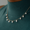 Pearl Drop Station Necklace