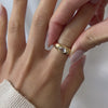 diamond rose cut ring on model
