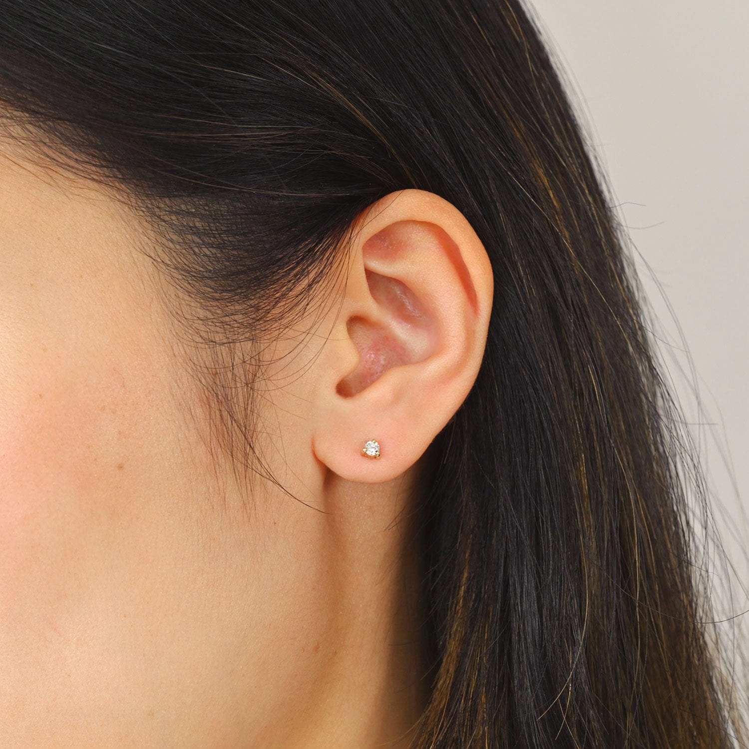 3mm Diamond Stud Earrings Valerie Madison