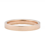 3mm Flat Wedding Band Rose Gold