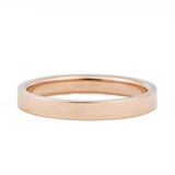 3mm Flat Wedding Band Rose Gold