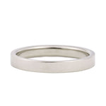 3mm Flat Wedding Band White Gold