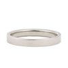 3mm Flat Wedding Band White Gold