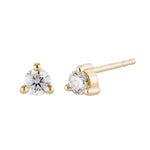 Product shot of 14K Small Diamond Studs in yellow gold