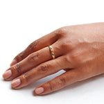 3mm Classic Domed Wedding Band modeled on hand again