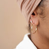 Knife Edge Medium Hoops (1&quot;)