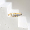 Emerald Cut Demi Diamond Band