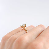 Vera Oval Moissanite Solitaire Engagement Ring