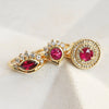 1.00ct Selena Ruby Double Diamond Halo Engagement Ring
