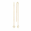 14k Yellow gold diamond chain threader earring by Valerie Madison