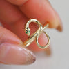 Serpent Emerald Ring