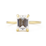 Vera Emerald Cut Moissanite Solitaire Engagement Ring (Size 5.75)