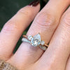 Zara Pear Three Stone Moissanite Engagement Ring