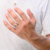 6mm Men's Flat Wedding Band on hand