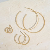 Knife Edge Small Hoops (1/2")