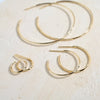 Knife Edge Medium Hoops (1&quot;)