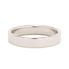4mm Flat Wedding Band in white gold