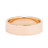 6mm Men&#39;s Flat Wedding Band Rose Gold