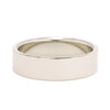 6mm Men&#39;s Flat Wedding Band White Gold