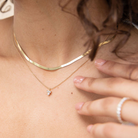 Baguette Diamond Pendant Necklace