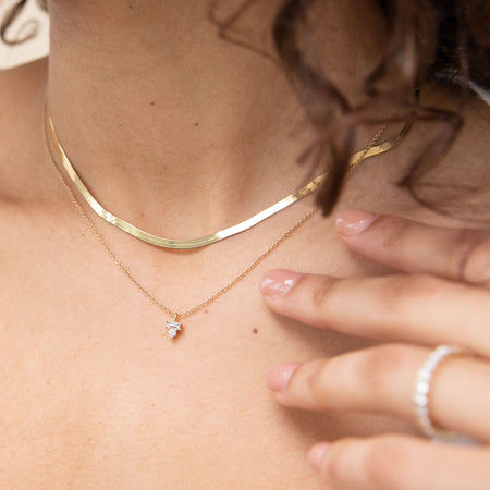 Baguette Diamond Pendant Necklace