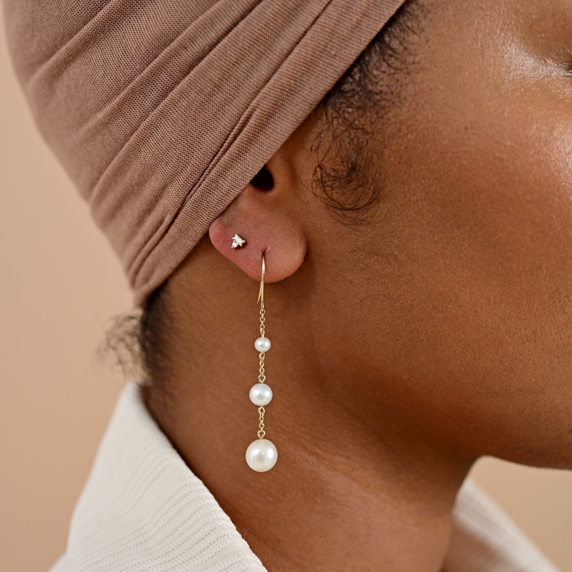 Pearl Chain Drop Earrings – Valerie Madison