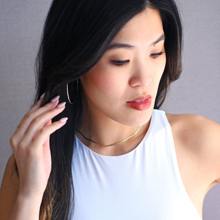 Fine Herringbone Chain Necklace