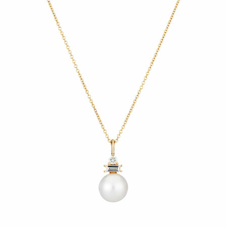 pearl necklace with diamonds