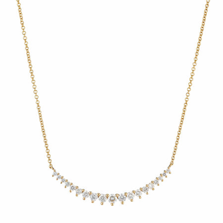 graduated diamond necklace in 14K yellow gold