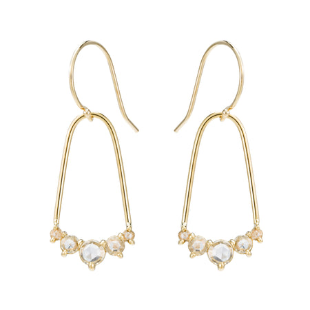 14K Gold Meridian Rose Cut Diamond Earrings